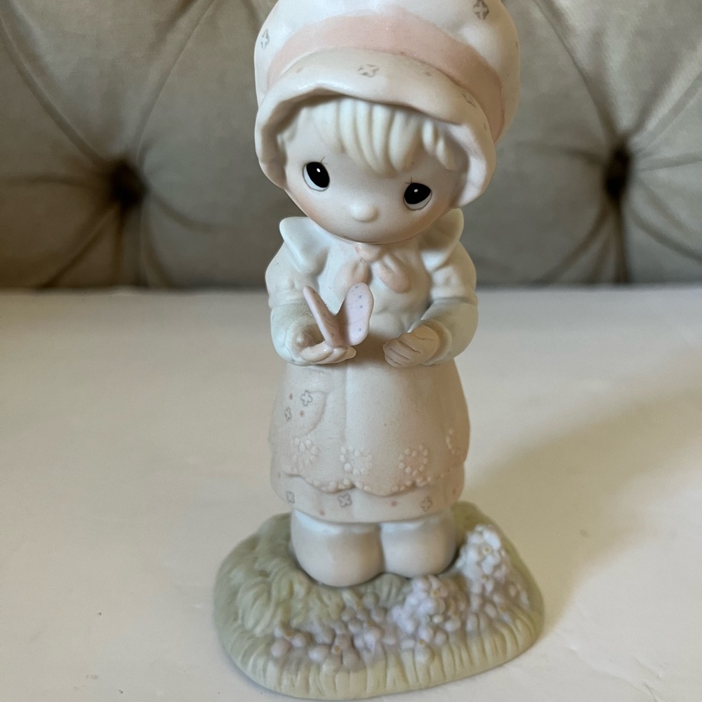 Precious Moments 1982, We Are God’s Workmanship Butterfly Figurine. EUC